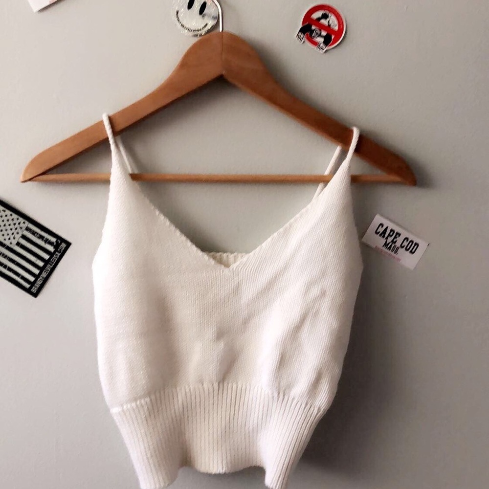 super cute brandy white tank top